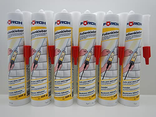 FÖRCH FOLIENKLEBER KLEBER FOLIE WANDANSCHLUSS DAMPFBREMSE DAMPFSPERRE 310ML (6)