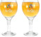TUFF LUV Leffe - Set di 2 bicchieri da birra belga da mezza pinta a bordo nucleato, 2 pezzi, M104, 2XM104_SMALL