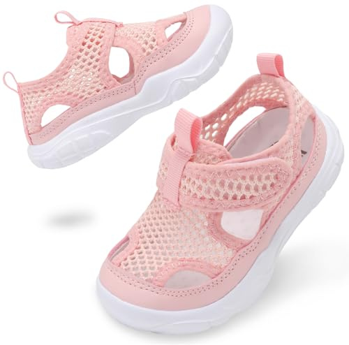 BARERUN Kids Water Shoes Girls Boys Outdoor Quick Dry Barefoot Aqua Socks for Sport Beach Swim Surf Pink Toddler Size 5.5