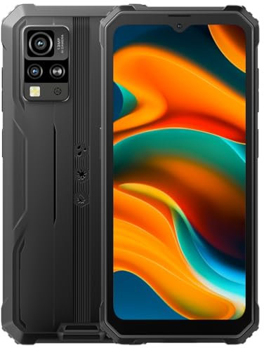 IP68 Outdoor Handy Ohne Vertrag Blackview BV4800, 6GB+64GB(1TB Erweiterung), 6.56'' HD+ 120Hz, ArcSoft® 13MP+5MP, Android 13 Dual SIM Wasserdichtes Smartphone, Fingerabdruck, GPS NFC Schwarz