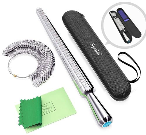 Ringgrössenmesser, Ring Größenmesser Werkzeugsatz, Europäische Größe 41-76 36 Stück Ringmesser Finger, Verwendet für Fingergrößenmessung und Ringverformungskorrektur, Mit Aufbewahrungsbox