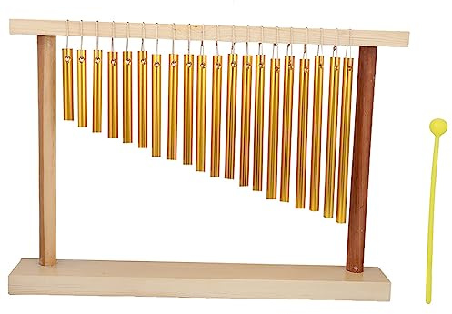 Campanas de Viento de 20 Tonos, Instrumento de Percusión de Mesa de una Sola con Martillo Adicional, Campana de Viento Decorativa para el Hogar y el Exterior,Artículos para gimnasia