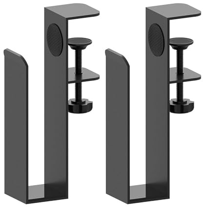 Soporte para Ordenador Portátil, Soporte Lateral para Ordenador Portátil De Escritorio, Ajustable Soporte Portatil Mesa Organizador De Escritorio Lateral, Sin Taladrar Soporte para Laptop (Negro)