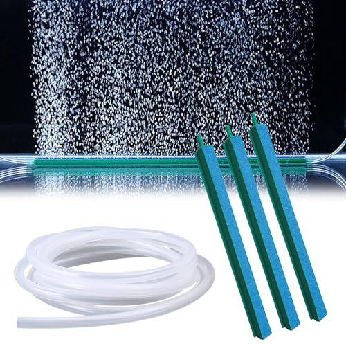 ATMWM 3 Stück Aquarium Sauerstoffstein Luftblasen, 30cm Ausströmerstein Aquarium, Luftstein Aquarium, Aquarium Sauerstoff Blasenstreifen, Ausströmerstab, Luftstein Ausströmer Stange