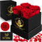 SaiXuan Rosa Eterna Flores Eternas – 4 Rosas Naturales, Caja de Regalo con Tarjeta, Ideal para el Día de la Madre, San Valentín, Cumpleaños, Aniversario y Regalos Románticos, Mamá/Dama/Novia/Queridos