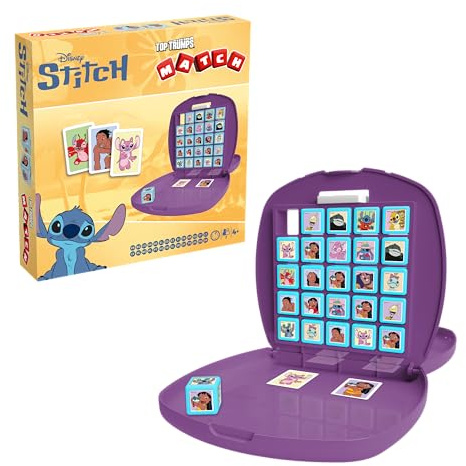 Winning Moves Top Trumps Match Stitch Edition - Lilo & Stitch Match Beliebte Brettspiele - Gedächtnisspiel für Familie und für Kinder - 2+ Spieler ab 4+ Jahren - Multilingual