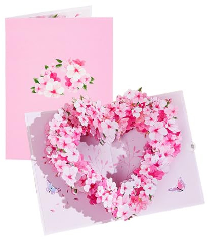 Auriselle Carte pop-up 3D avec fleurs d'amour pour la Saint-Valentin, cartes pliables au design unique pour exprimer vos sentiments, parfaites les occasions romantiques et les moments spéciaux