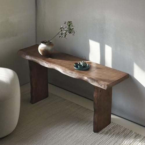 Modern massiv valnöt levande kantkonsolbord bondgårdsstil entré soffbord 160 cm (62,9 tum) perfekt för vardagsrum hall och dekoration i entréhallen