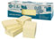 100% Recycling Haftnotizen, gelb, 50 x 40mm, zertifiziert mit dem Blauen Engel, 100 Blatt pro Block, 12 Blöcke in Recycling Box verpackt