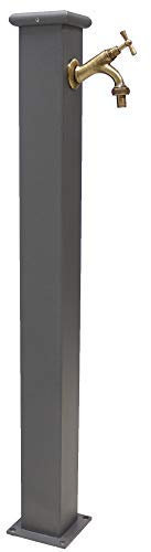 Fonderia Bongiovnni | Fontaine à Colonne| Model Olimpia |en Acier Verni | avec Robinet en Laiton Bruni | pour Exterieur | Jardin Maison | Fontaine d'exterieur