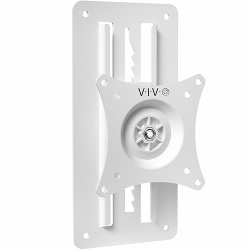 VIVO justerbar höjd 17 till 32 tum enkel bildskärm artikulerande väggmontering för stående arbetsstationer, passar 1 skärm med max VESA 100 x 100 mm, vit, MOUNT-VW01AW