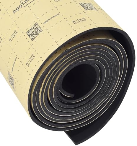 AggSound 1 rouleau 4mm 420×40cm Isolant d'automobile| auto tapis d'isolation acoustique/thermique(1,67㎡)