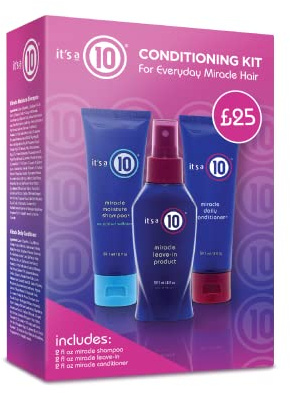 It's a 10 Haircare - Miracle Leave-In Produktspray, natürliche Inhaltsstoffe, glättet und beseitigt Frizz, stellt Glanz wieder her, farbecht, natürliche Inhaltsstoffe (Reiseset)