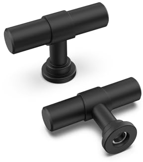 LONTON 10 Stück Möbelknöpfe Schwarz Schrankknöpfe Vintage Runde Küchengriffe Moderne