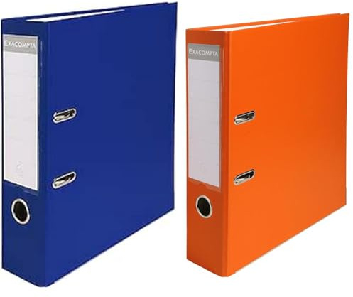 Exacompta - Réf. 918407B - 1 Classeur à levier A4 - Dos 80 mm - Mécanique 80 mm & Réf. 918414B - 1 Classeur à levier A4 - Dos 80 mm - Mécanique 80 mm