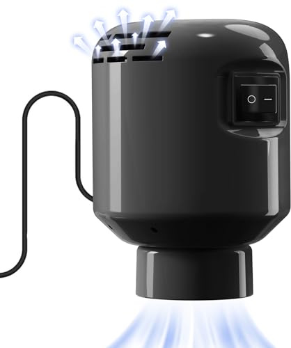 Kissleaf Bomba de vacío portátil para bolsas de vacío, 55 W Powerful Bolsa de vacío de viaje, bomba de aire eléctrica para bolsas de vacío, ropa, edredones, chaquetas, sábanas/peluches (BALCK)