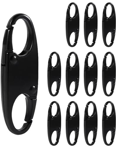 Anti-Theft Zipper Lock, 12 pz Zaino Zipper Lock per tenere la cerniera chiusa, clip a sgancio rapido, chiusura lampo rimovibile, chiusura a scatto per tenda, zaino, valigia, valigia