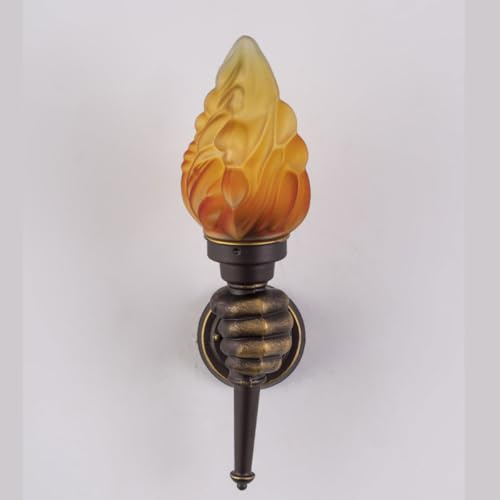 LANTANB Lampada da parete esterna in stile industriale americano, porta torcia per cortile, luce decorativa, illuminazione per porta balcone, colonna