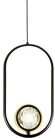 Luz colgante, Lámpara de araña moderna LED colgante globo cristal techo aluminio 1 luz Luminaria suspensión altura ajustable for cocina isla comedor