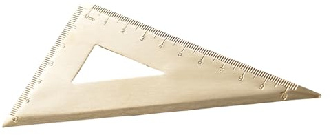 Laikoutd Goniometro da in Ottone Righello Triangolare Vintage Righello in Geometrica per Studenti Architetti Ingegneri Goniometro A Semicerchi Matematici Resistenti