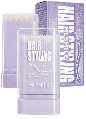 MLSMILE Cire Coiffante Bébé Enfants avec Peigne Intégré | Stylo Anti-Frisottis Non Gras pour Mèches Rebelles et Contours - Soin Capillaire Rafraîchissant