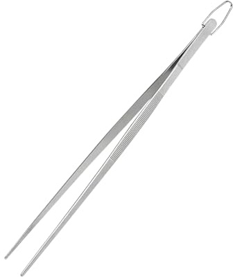 Pinze da cucina professionali in acciaio lunghe pinzette per barbecue | Pinze per grigliare | BBQ in acciaio per buffet ristorante cucina feste barbecue grigliare pasta frutti di mare