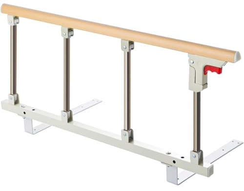 Aeroflexa Barriere de lit,Pliable barrières de lit Adulte,Protection Anti-Chute Barriere de securite Enfant lit,Couleur Bois,pour Personnes âgées,Femmes Enceintes,Personnes handicapées(95 x 40cm)