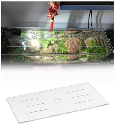 Akrylöverdrag till akvariet | Flera storlekar: Akvariumlock med matningshål och luftöppningar(8.3x5.9in)