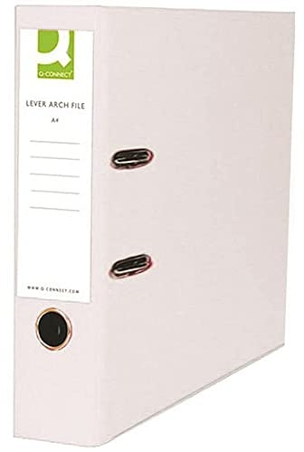 Q-Connect 70mm Lever Arch File Polypropylene A4 White (10 Pack) KF20024