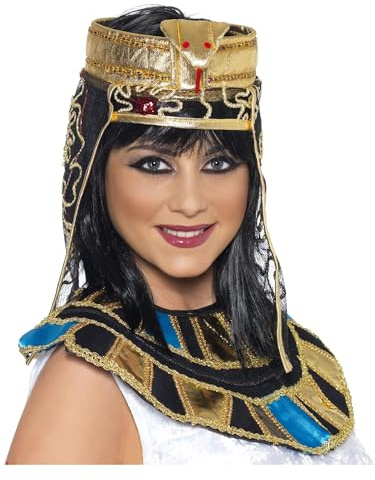 Smiffys - Accessorio per la testa egiziana, con serpente Halloween, Carnevale
