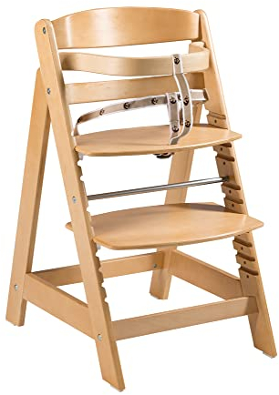 roba Treppenhochstuhl 'Sit Up Click', mitwachsender Hochstuhl vom Babyhochstuhl bis zum Jugendstuhl, innovativer Klickverschluss, Holz, naturfarben