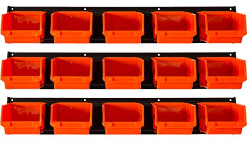 21-teiliges Wandhalterung mit Boxen, Kleinteilefächer, Utensilienboxen mit Wandblech, Kleinteilemagazin