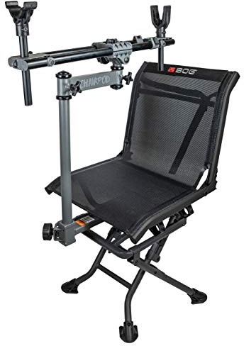BOG ChairPod Hunting Rest with Maximum Shooting Stability, Tension Knobs, Tilting Frame, Adjustable Height, Swivel Chair, Hands-Free Use, and Comfortable Design for Hunting, Shooting, and Outdoors