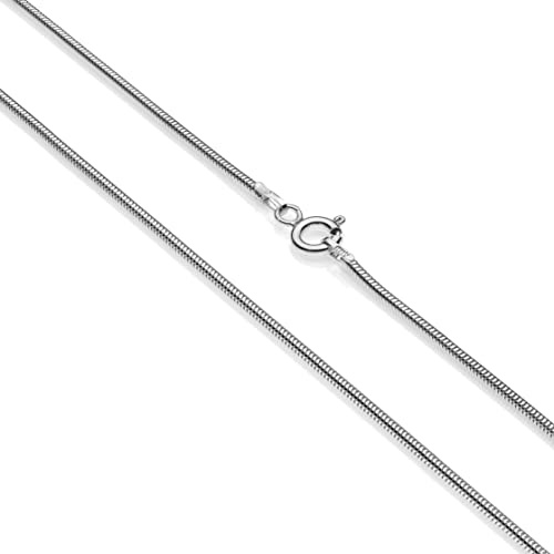 Aka Gioielli® - Collana Donna in Argento Sterling 925 - Catenina Maglia Serpente 1.4mm - lunga 50 cm