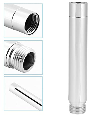 CYUaoao Duschkopf Verlängerungsarm Duscharm Verlängerung Edelstahl G1/2 Gewinde Verchromung Duschverlängerungsrohr 17.5cm mit Gummidichtungen für Badzimmer Badzubehör