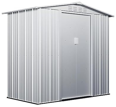 Vente-unique - Abri de Jardin métal en Acier galvanisé Gris 2,36 m² Linus