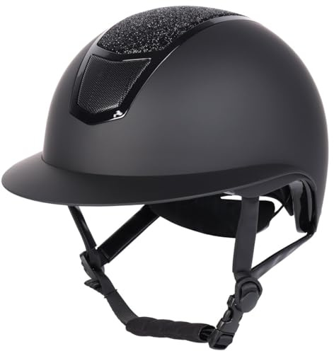 Harry's Horse Casco de equitación Sparkle Negro-Negro - 53-55 cm