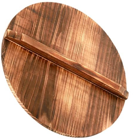 Mikinona Tapa De Wok De Madera Maciza Tapa De Olla Antidesbordamiento Para Uso Doméstico Cubierta Redonda Para Cocina