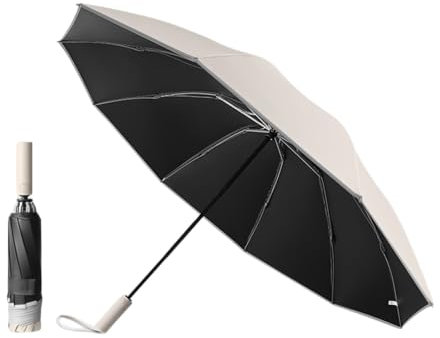 erised's bifrost Extra Large Travel Folding Inverted Reverse Umbrella Waterproof Automatic Open/Close,10 * 2 Ribs Portable Golf Parasol,Outdoor Rain/Sun/99 UV Protection/UPF 50 Blocker