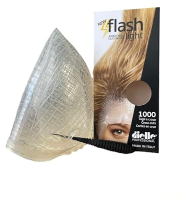 Dielle Coiffeur anatomique en silicone – Le bonnet à mèches original en silicone avec coupe croisée – Fabriqué en Italie – Taille L