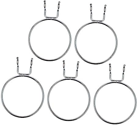HAWILLOSCH 5pcs Round Hook Pegboard Cup Hooks Metal Material for Hanging Suitable Hanging