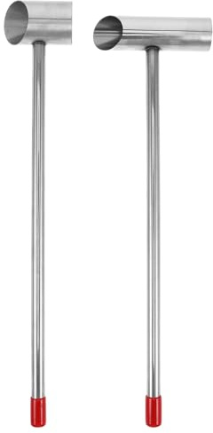 DIYEAH 2 cucchiai per caramelle in acciaio inossidabile: mestolo lungo per la produzione di marshmallow - utensile per macchina per marshmallow di cotone - cucchiaio in metallo per snack di zucchero