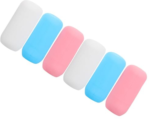ERINGOGO 6 Pezzi Copribottiglie da Viaggio Elastiche in Silicone Anti-Perdite 22 CM Manicotti Protettivi Multiuso per Bottiglie Shampoo e Lozione Coperture Colorate per Contenitori da