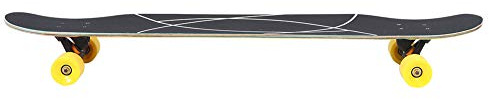 BONKZEBU 46-tums Stilig Anti-sladd Bärbar Longboard för Vuxna Tonåringar, Premium Lönnbräda med Höga Elastiska Hjul för Dancing Street Fancy