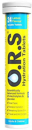O.R.S Rehydration Salts Lemon Flavour Soluble Tablets - Tube of 24 Tablets by Ors