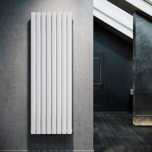ELEGANT Design platt värmeelement vit/tracit oval pannvärmare ensidig/dubbelskikt vertikal radiator 1800x616mm Doppellagig Weiß