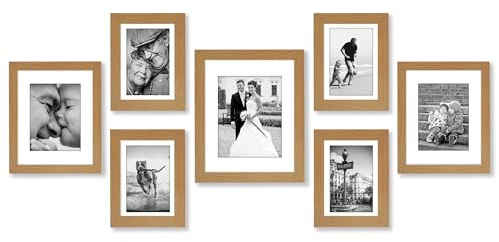 Americanflat Gallery Wall Frame Set of 7 - Dark Oak