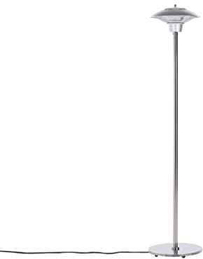 Stufa elettrica a fungo da giardino in alluminio color argento