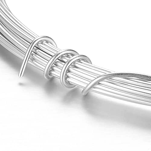 Perlin 5m Aluminiumdraht Silber 1,5mm Schmuckdraht Biegedraht Alu-draht Basteldraht Perlendraht Dekodraht Lackdraht Blumendraht