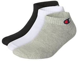 Champion Socks Basics 3pk Quarter Socks, Calcetines Unisex adulto, Gris Claro, 43-46